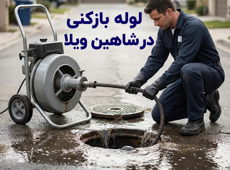 باز کردن لوله آشپزخانه و توالت در شاهین ویلا با فنر برقی